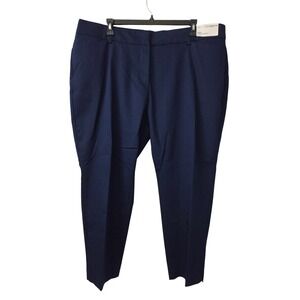 Liz Claiborne Emma Slim Leg Ankle‎ Pants Size 22W Navy Blue NWT $60